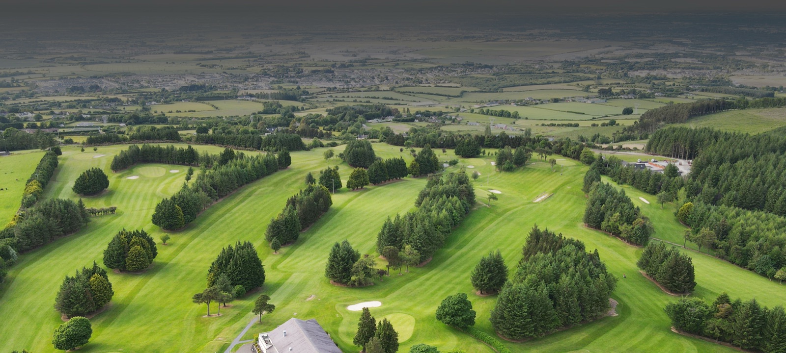 Aerial view over the fairways at Slade Valley Golf Club