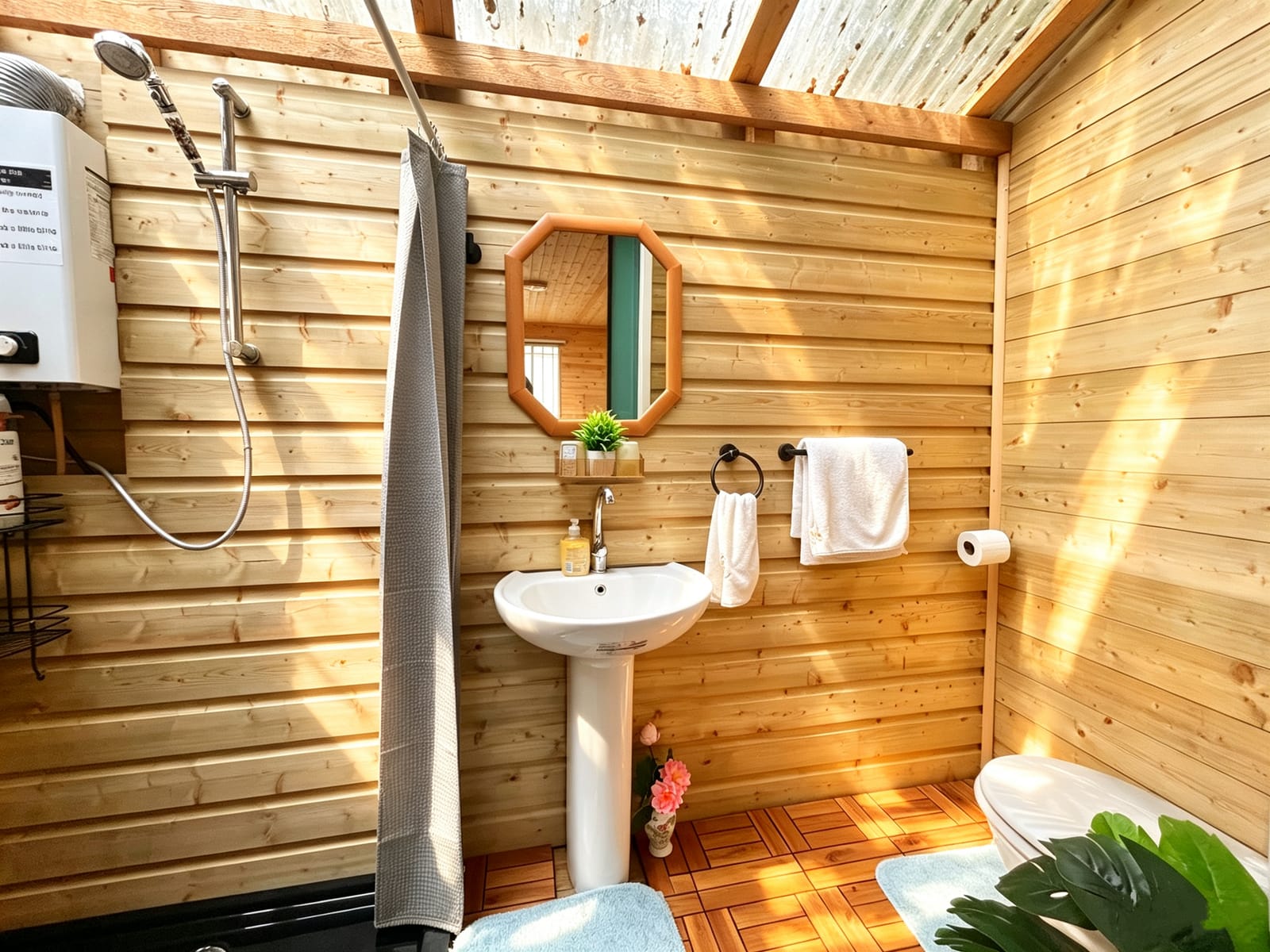 Cabin in the Woods private shower room