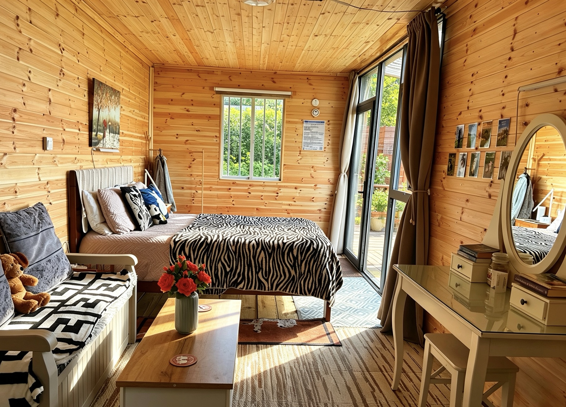 Wide interior view of Cabin in the Woods